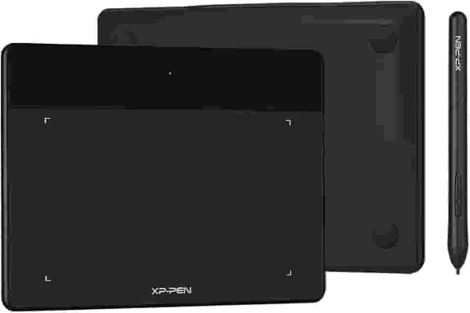 XP-PEN Mesa Digitalizadora Deco Fun S 15 x 10 cm, Tablet de Desenho, com Stylus, 8192 Níveis, para Mac Windows Chrome Android OSU! (Preto)