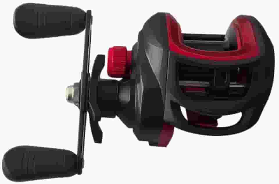 Albema Carretilha Anti Cabeleira 19 Rolamentos Freio Magnético 7:2:1 Vermelha para Pesca de Arremesso e Iscas Artificiais