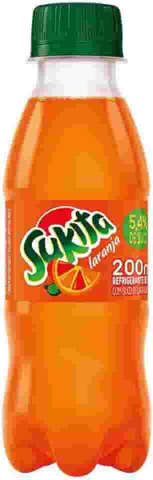 Pack de Refrigerante Sukita Laranja Garrafa 200ML 12 Unidades