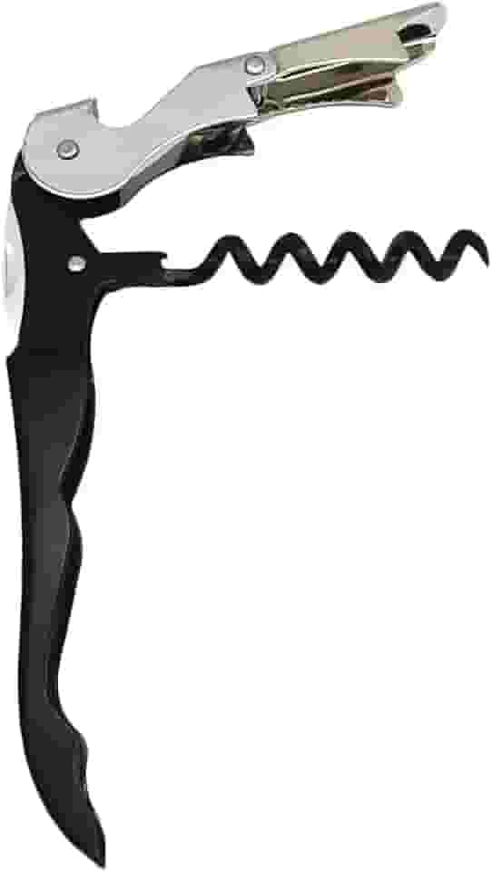 Saca Rolhas Abridor de Garrafas Sommelier Profissional 2 Estágios com Cortador de Lacre – Portátil e Resistente para Vinhos