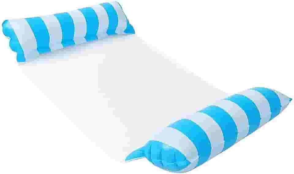 Boia Rede Inflável Cadeira inflável Para Piscina Espreguiçadeira Cama Flutuante Colchão Inflável Adulto Praia Verão