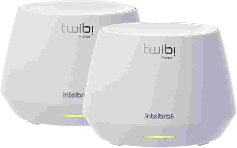 Conjunto de Roteador Sem Fio WI-FI 6 Twibi Force AX Branco Intelbras
