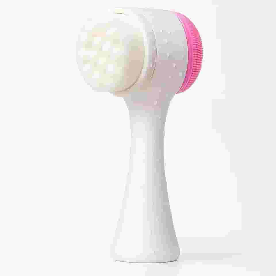 Escova de Limpeza Facial 2 em 1 em Silicone, Limpeza Profunda e Massagem Suave, À Prova D’água, Portátil, Manual, Skincare Completa para Todos os Tipos de Pele