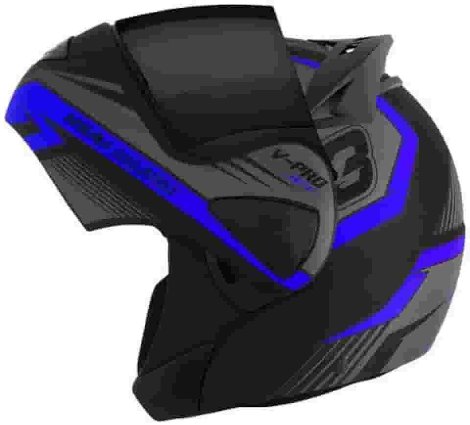 CAPACETE ESCAMOTEÁVEL PRO TORK V-PRO JET 3 AZUL TAM. 58 VIS. FUMÊ