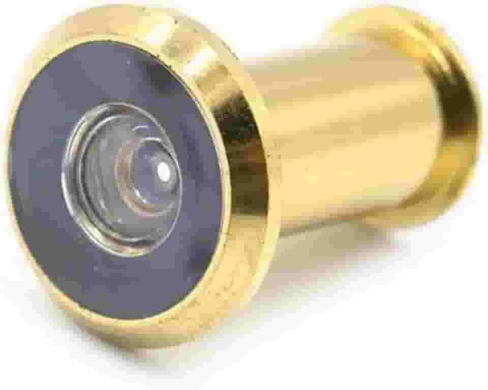 1 visualizador de porta 200 graus grande angular olho mágico segurança oculta lente de vidro ajustável para ferramentas de hardware de móveis (dourado)