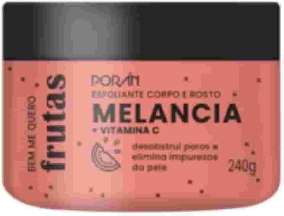 Esfoliante Melancia Poran 240g - Corporal e Facial, Pele Macia e Sedosa, PR200