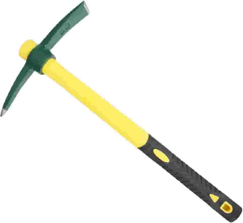 JANNO Picareta De 18 Polegadas, Picareta De Jardim Em Aço Forjado, Enxada De Enxada Premium Com Cabo De Fibra De Vidro, Ferramenta De Jardim Para Canteiros De Flores, Capina, Jardinagem, Afrouxamen