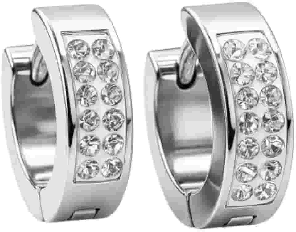 Brinco Argola Neymar Prata 925 Cravejado Masculino