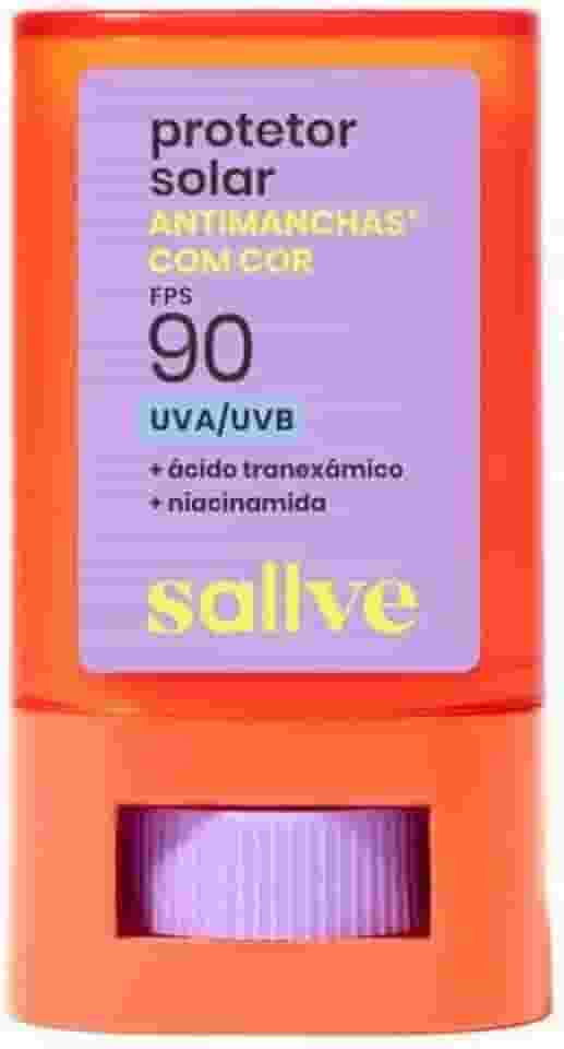 Sallve Protetor Solar Bastão Antimachas FPS 90 com Cor 2-15g