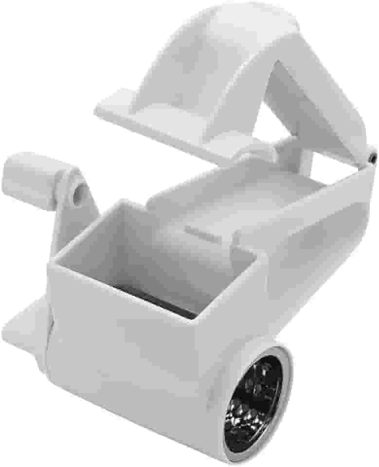 Mimo Style Ralador de Queijo Manual Branco 14,5cm, Feito de Polipropileno e Aço Inoxidável. Economiza Tempo e Esforço. Resistente e Durável, Perfeito Para Queijos, Chocolate, Nozes, Amêndoas