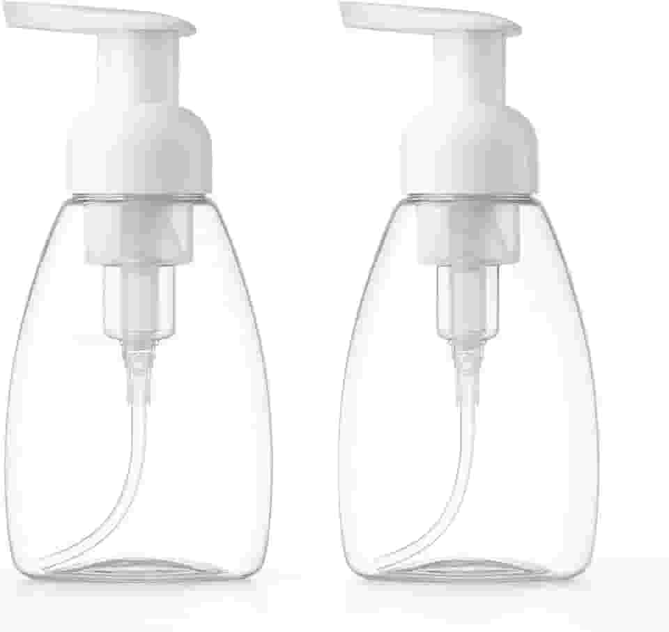 Kit com 2 Dispenser Pump de Sabonete Líquido para Banheiro e Cozinha – Porta Sabonete com Bomba de Espuma Multiuso