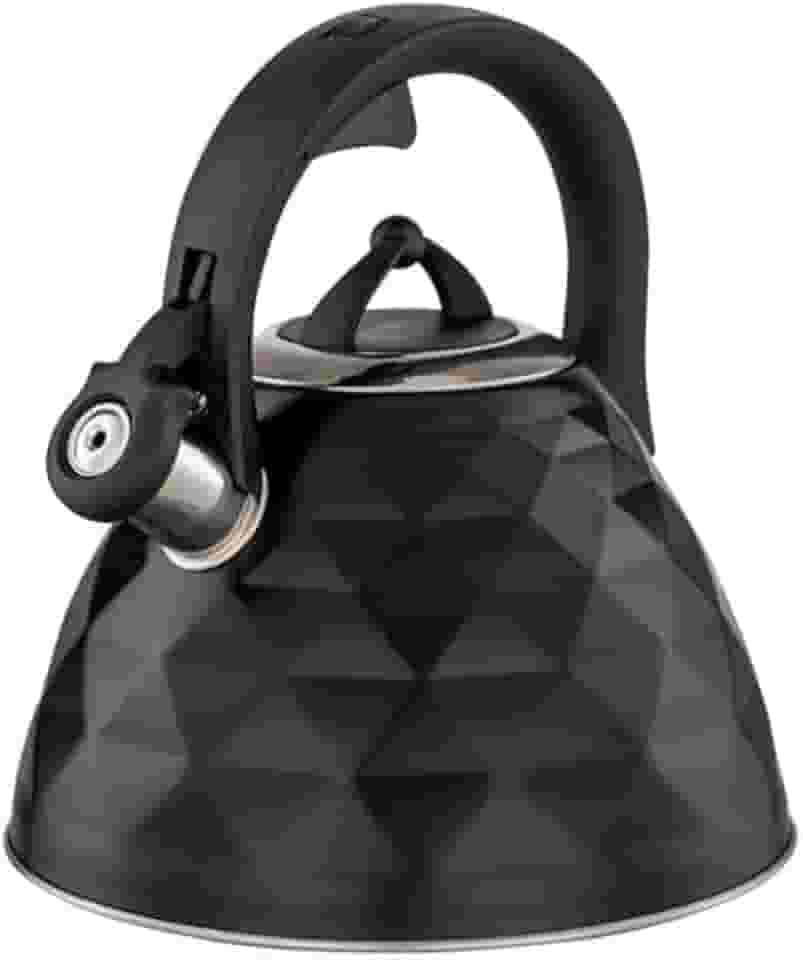 Brinox - Chaleira de Inox com Apito Brinox 3L Black Diamond com Indução - Preto Fosco