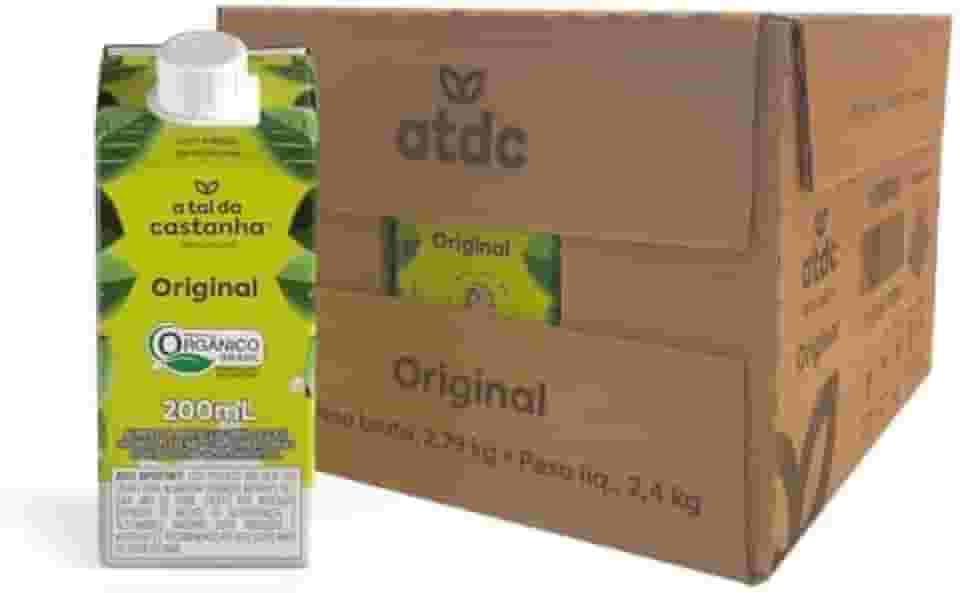 A Tal Da Castanha Bebida Vegetal Castanha de Caju Original, 200mL, 12 unidades