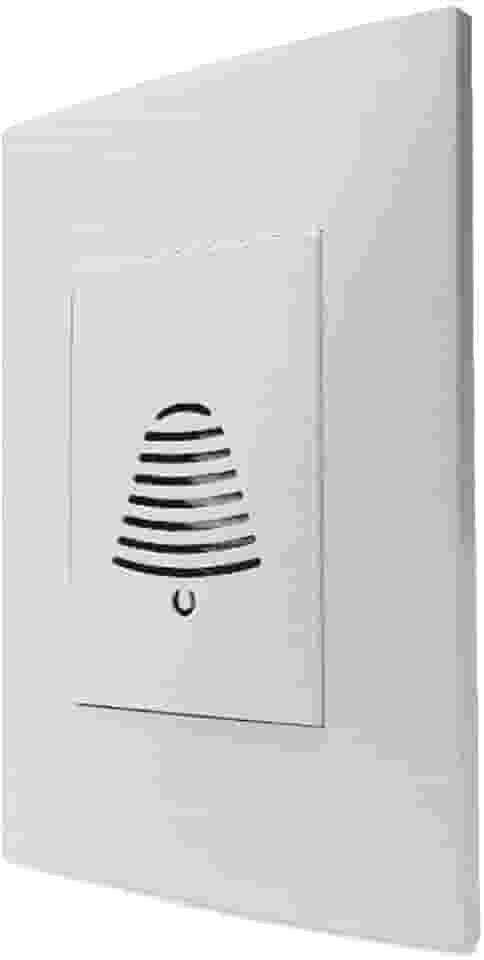 Conjunto Campainha Cigarra com Placa 4X2, Alumbra, Inova Pro 85063, Branco