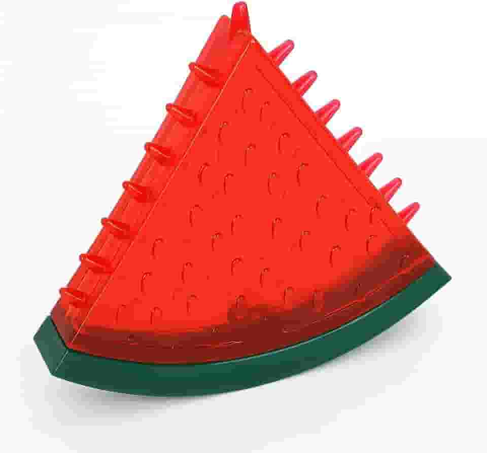Brinquedo Pet Melancia para Cães Mordedor Resistente com Som Massageador de Dentes Brinquedo Interativo Cachorro Pequeno e Médio Porte