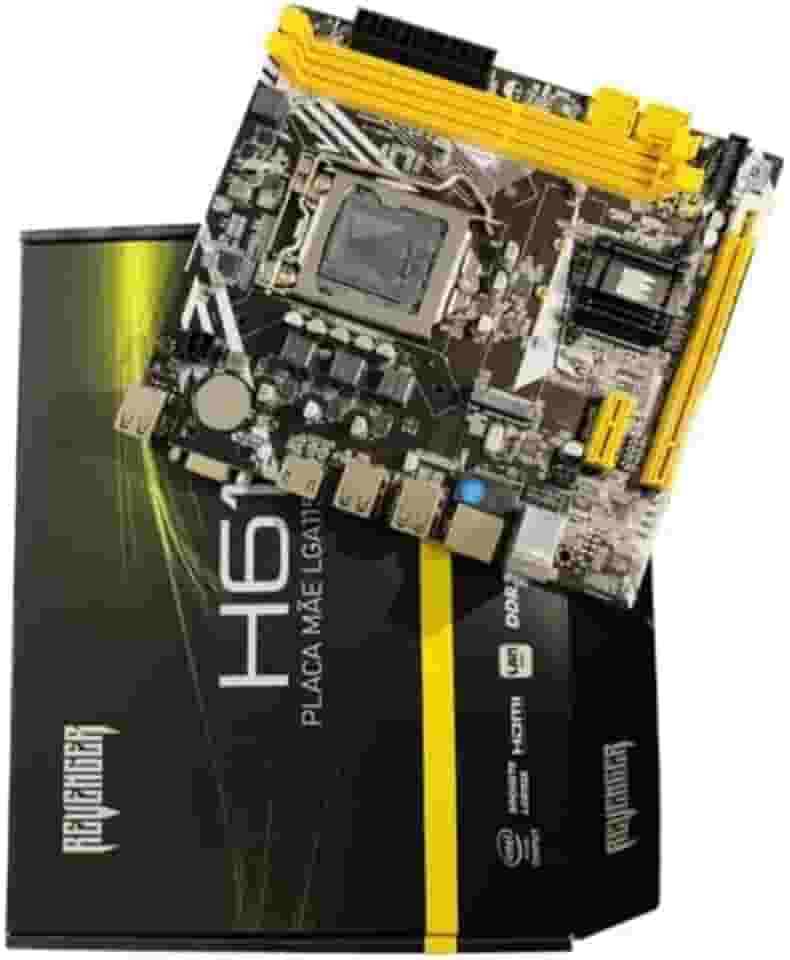 Placa Mãe H61 Socket Lga 1155 Com M.2 Nvme Lan Giga I3 I5 I7
