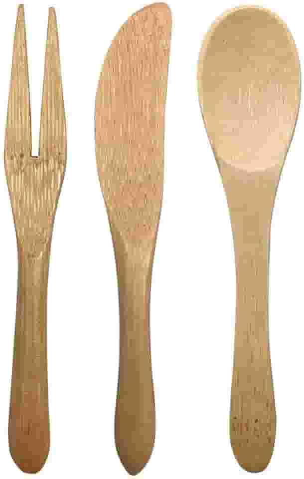 CONJUNTO DE 18 MINI TALHERES DE BAMBU - OIKOS