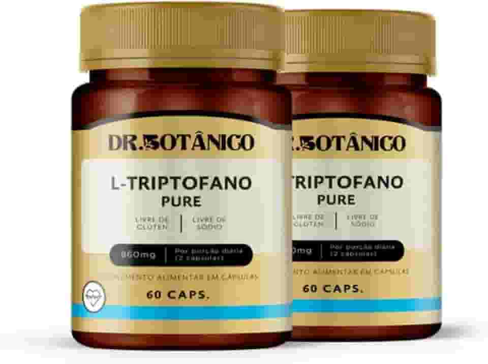 KIT 02 UN L-TRIPTOFANO PURE 2000MG 60 CAPSULAS - DR. BOTÂNICO
