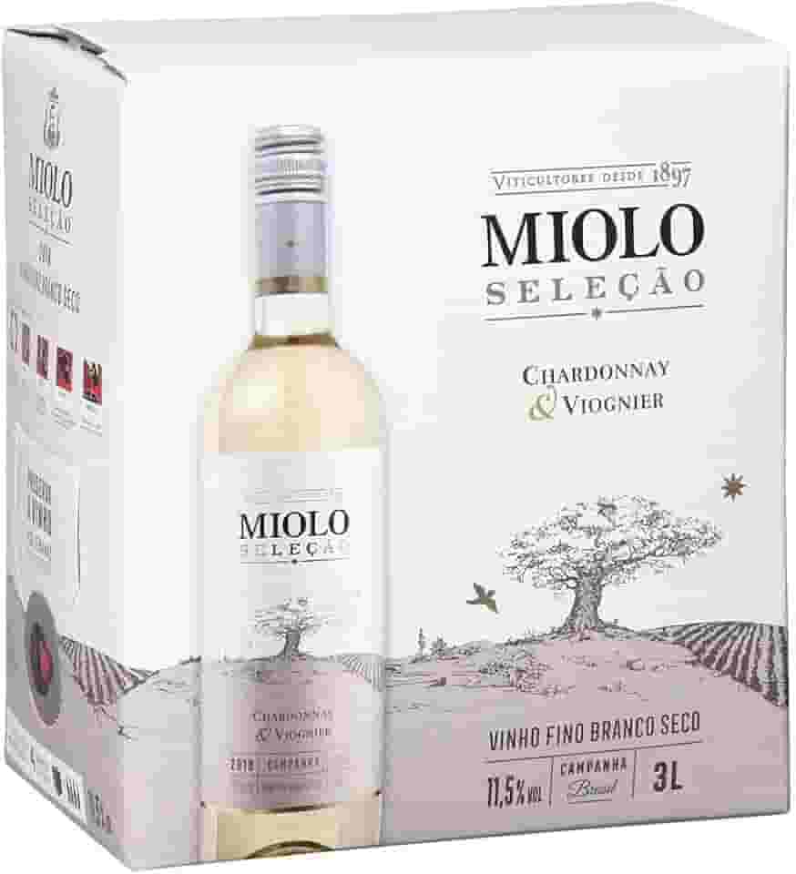 VINHO MIOLO SELECAO BRANCO SECO CHARDONNAY/VIOGNIER BIB 3 X 3 LTS