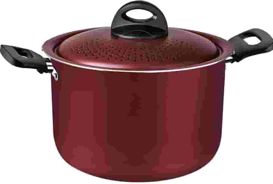 ESPAGUETEIRA 22CM 5,7L LORETO VERMELHO - ALUMINIO COM REVESTIMENTO ANTIADERENTE