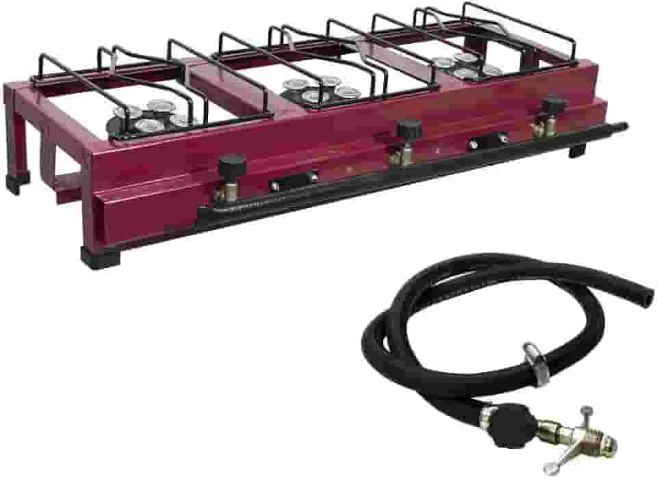 Fogão Industrial Portátil 3 Bocas Alta Pressão Mesa/Bancada