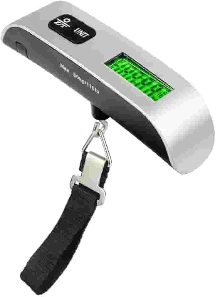 Balanca de Mala Digital Portátil 50kg Visor LCD – Balança de Mão Portátil para Mala de Viagem e Pesca Compacta e Precisa Premium InoVibes
