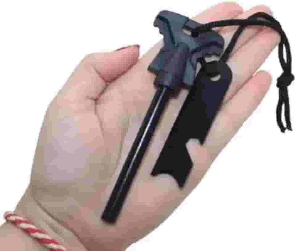 Iniciador de Fogo de Magnésio Acampamentos Pederneira de Sobrevivência Raspador Ao Ar Livre