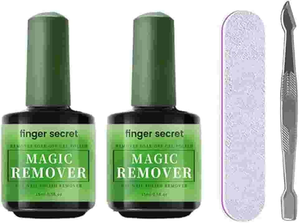finger secret Removedor De Esmalte Em Gel, Profissional Para Unhas, Gel Rápido E Fácil, Uv/Led 2 A 3 Minutos (1 Conjunto, Conjunto Peças)
