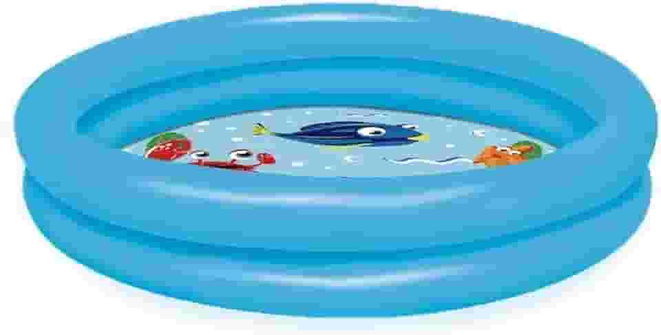 Piscina Banheira Inflável Infantil Bebe Criança 2 anéis 28 Litros - Grupo Ac Multi (Azul)