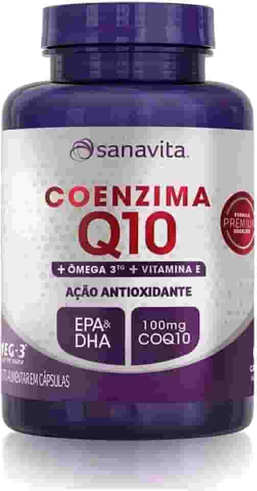 Sanavita - Coenzima Q10 - Bioidêntica com Ômega 3 e Vitamina E - 60 Cápsulas