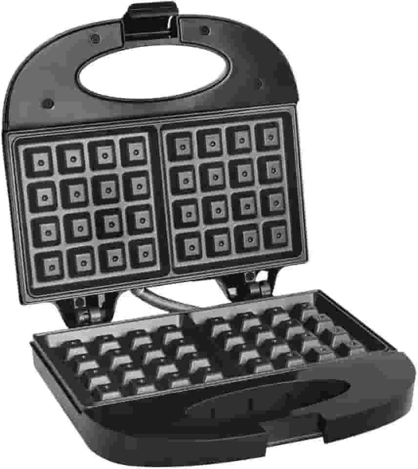 Máquina de Waffle Grill 220v Antiaderente 750w Liége Preta
