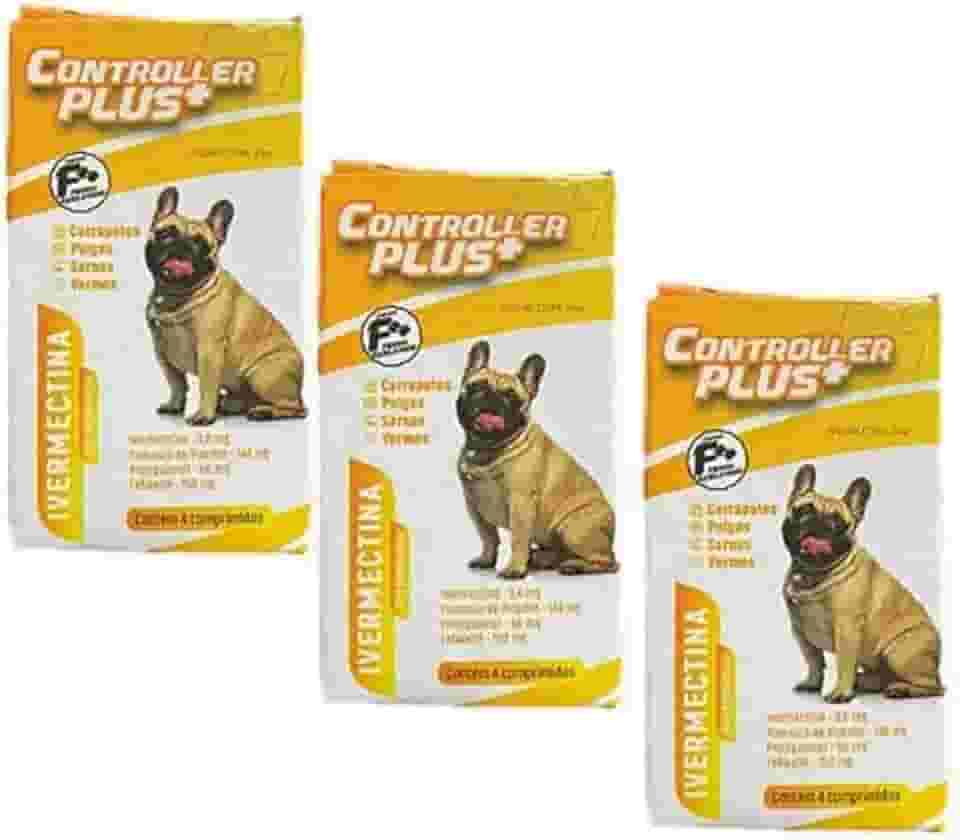 Remedio 4 Em 1 Carrapato, Vermes, Pulga E Sarna 12 Comp 15kg