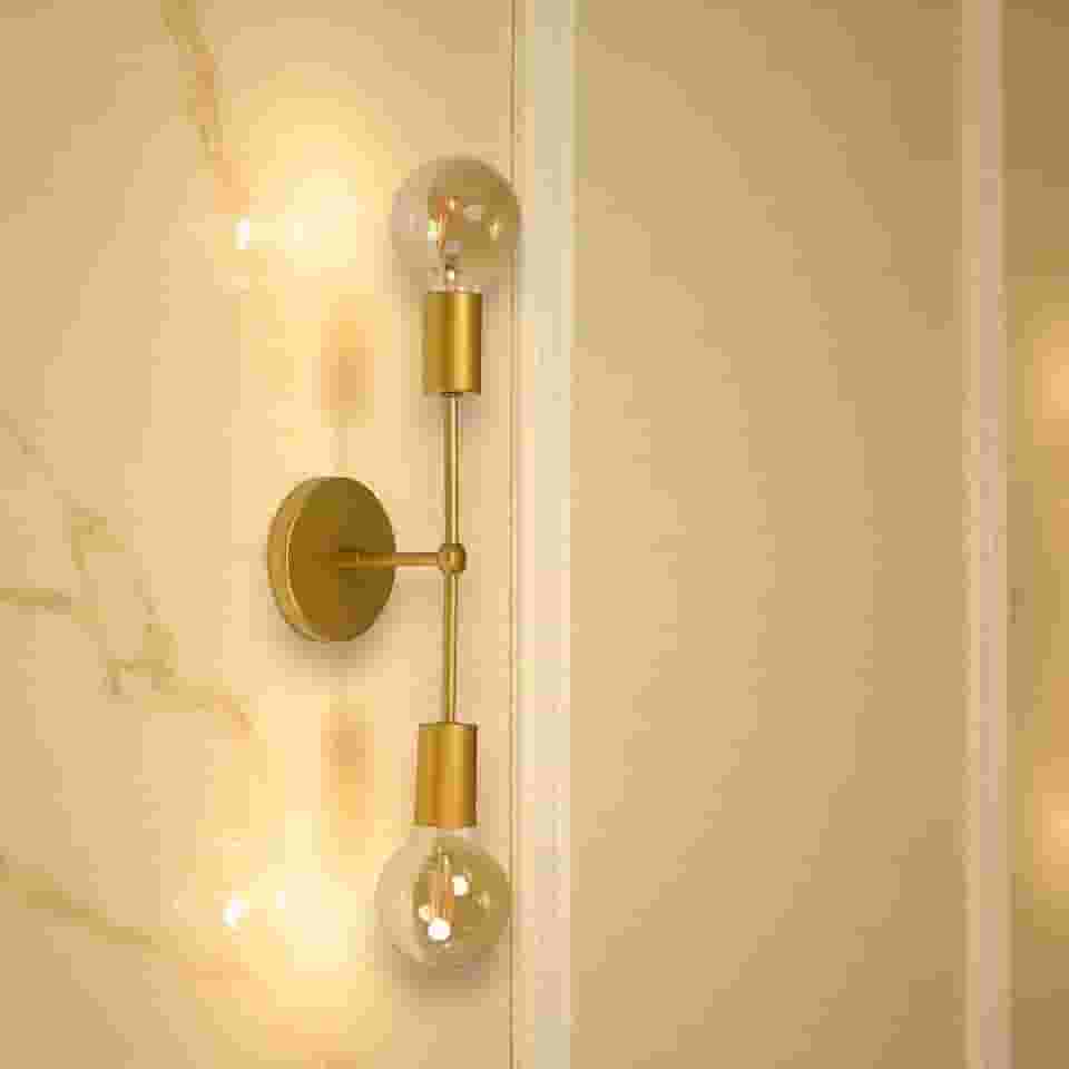 Plafon Arandela Sputnik Tubic Sala Banheiro Quarto Metal Vintage Estrutura Aluminio (DOURADO)