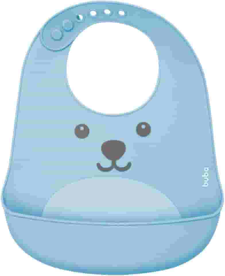 Buba, - Azul, Babador De Silicone Com Pega Migalhas Gumy Bebê Unissex, Azul (Blue), Único