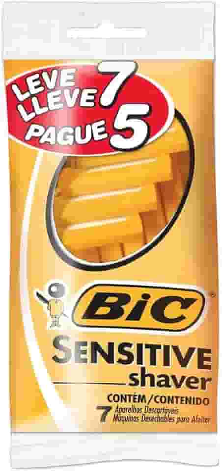 BIC Aparelho De Barbear Sensitive Shaver Com Cabo Antideslizante 904426 Embalagem Leve 7 Pague 5