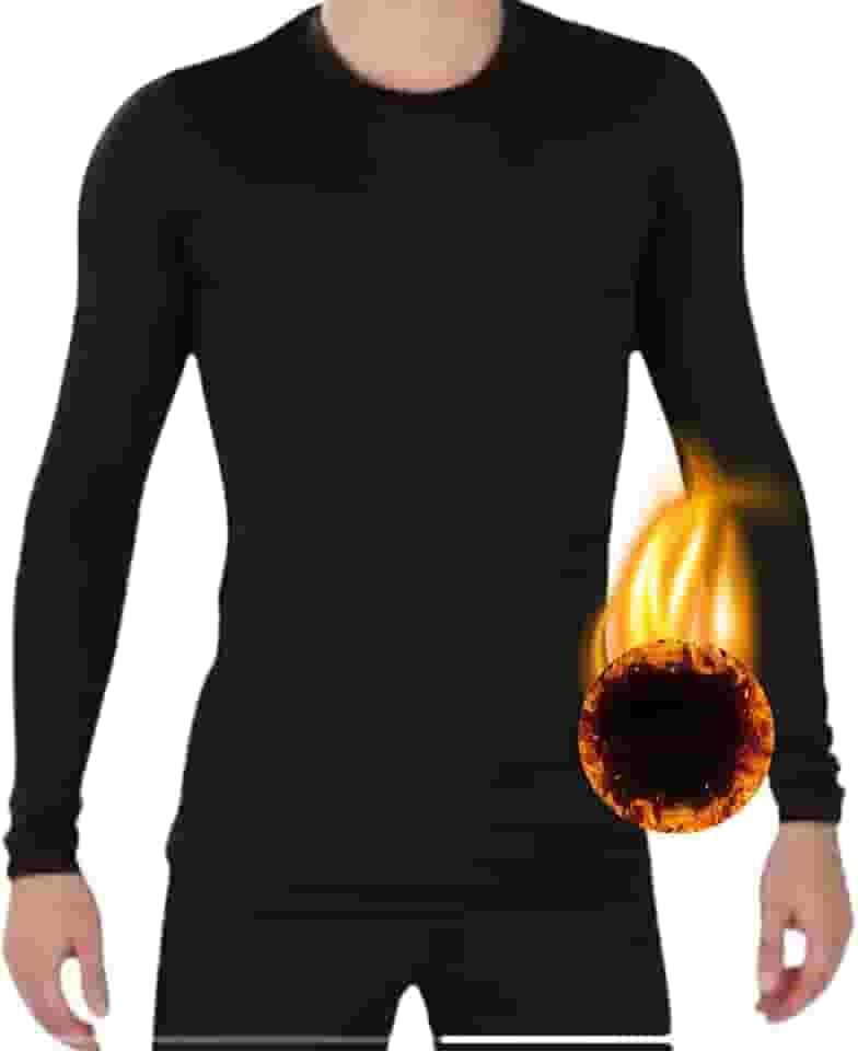 Blusa Termica Masculina Inverno Segunda Pele Forrada Flanelada Manga Longa Preto