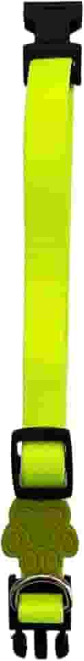 Coleira Neon Para Cachorros,M,Coleira Ajustável,Passeio e Viagem,Confortável e Resistente,Flourescente