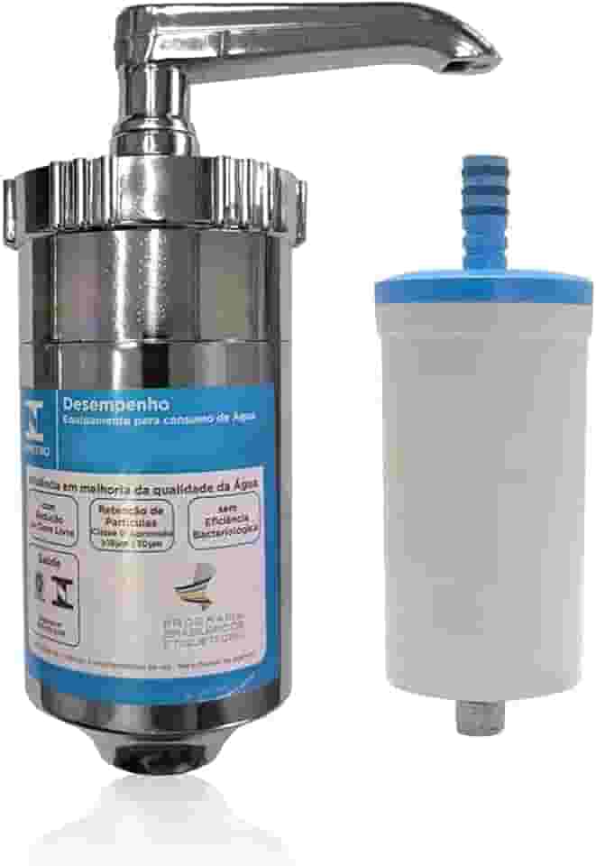 Copo Torneira Universal Filtro Abs Metal Cozinha Gourmet Pia + Refil (Copo Torneira Pia Universal + Refil)