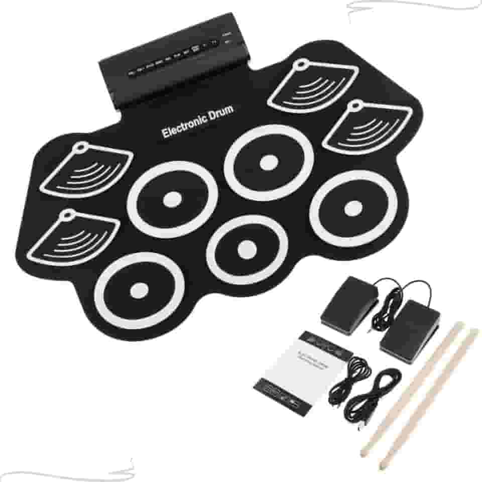 Bateria Eletrônica Portátil Profissional Instrumento Musical 9 Pads Drum