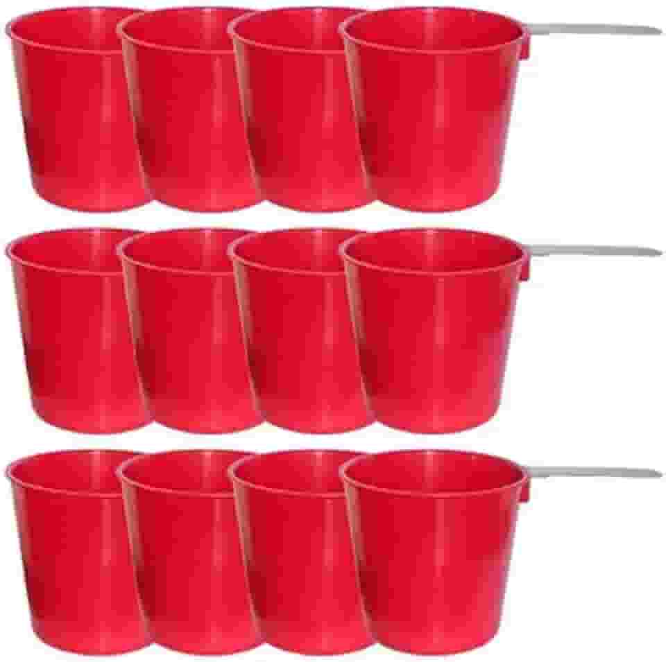 Kit 10 Comedouro Para Galinheiro Galinha Galos Codornas Aves Bebedouro