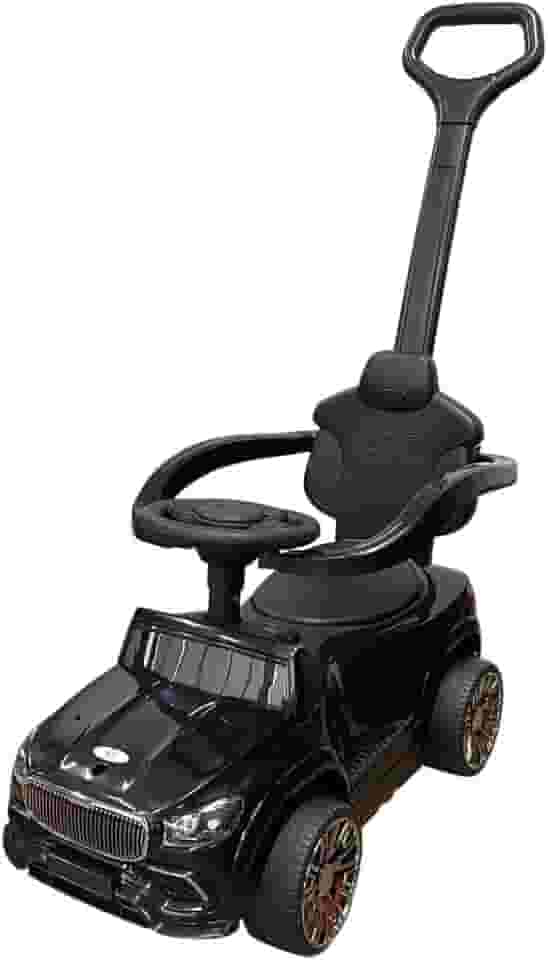 Carrinho Elétrico Infantil com Controle de Empurrador,Triciclos, Veículos Elétricos Infantis, Brinquedo para Crianças Cor Preta Suporta até 25KG