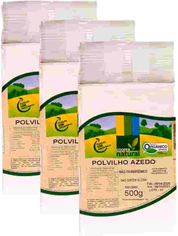 Kit 3X: Polvilho Azedo Orgânico Coopernatural 500g