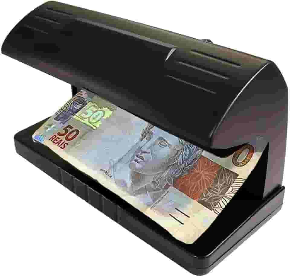 Detector Testador Identificador de Dinheiro Nota falsa selos cheques bi-volt CBRN02832 - Commerce Brasil
