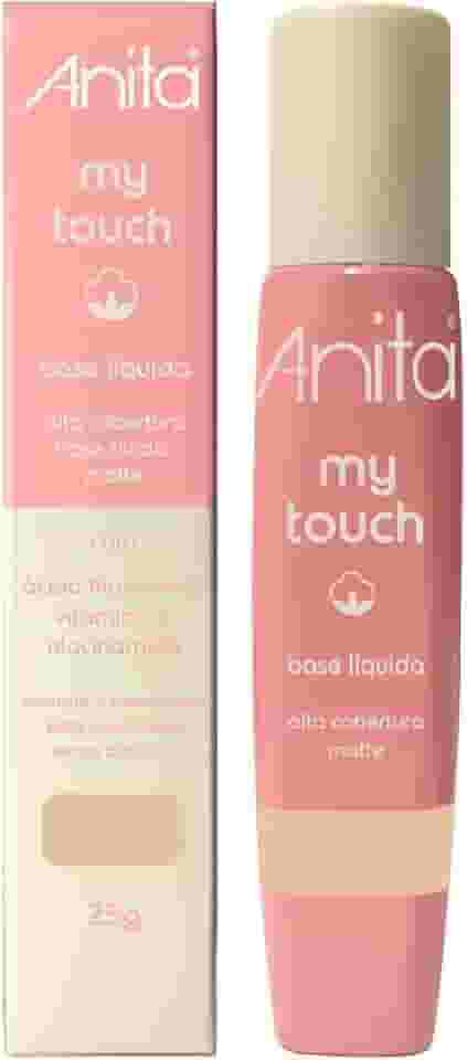 Base Líquida Matte Anita - Alta Cobertura, Controla Oleosidade, Longa Duração, Cor 03 - Maquiagem Facial Profissional