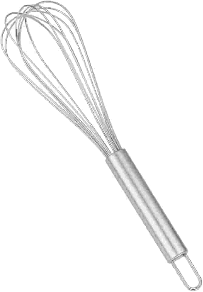 Fouet Batedor de Ovos Inox Manual Fuê de Aço para Massas, Claras em Neve, Cremes e Molhos – Mini Mixer Portátil e Ergonômico