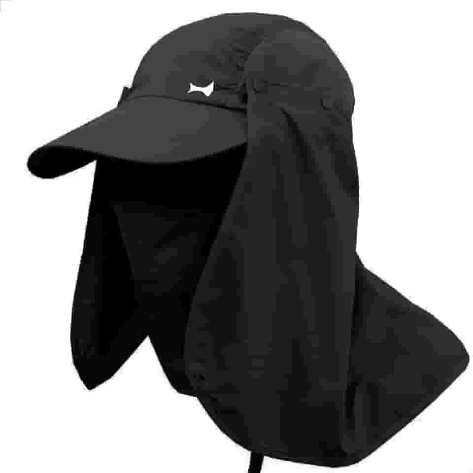 Chapéu Boné Pesca Caça Caminhada Camping Trilha Proteção Solar Pescoço Nuca Rosto Mosquiteiro