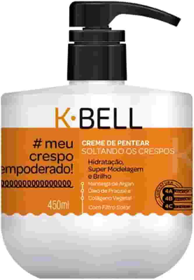 K-BELL Creme de Pentear Meu Crespo Empoderado 450ml – Hidratação Profunda, Definição e Força para Cabelos Crespos Tipo 4