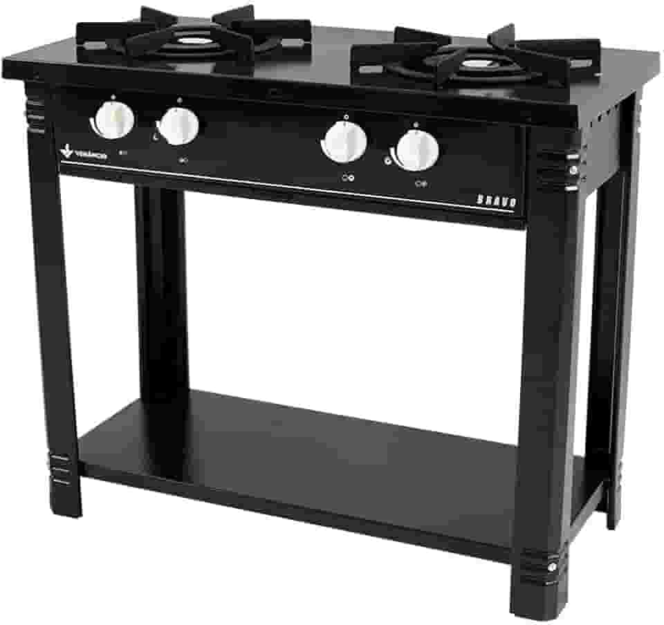 Fogão Profissional 2 Bocas Venâncio Linha Bravo Preto Br2bpr