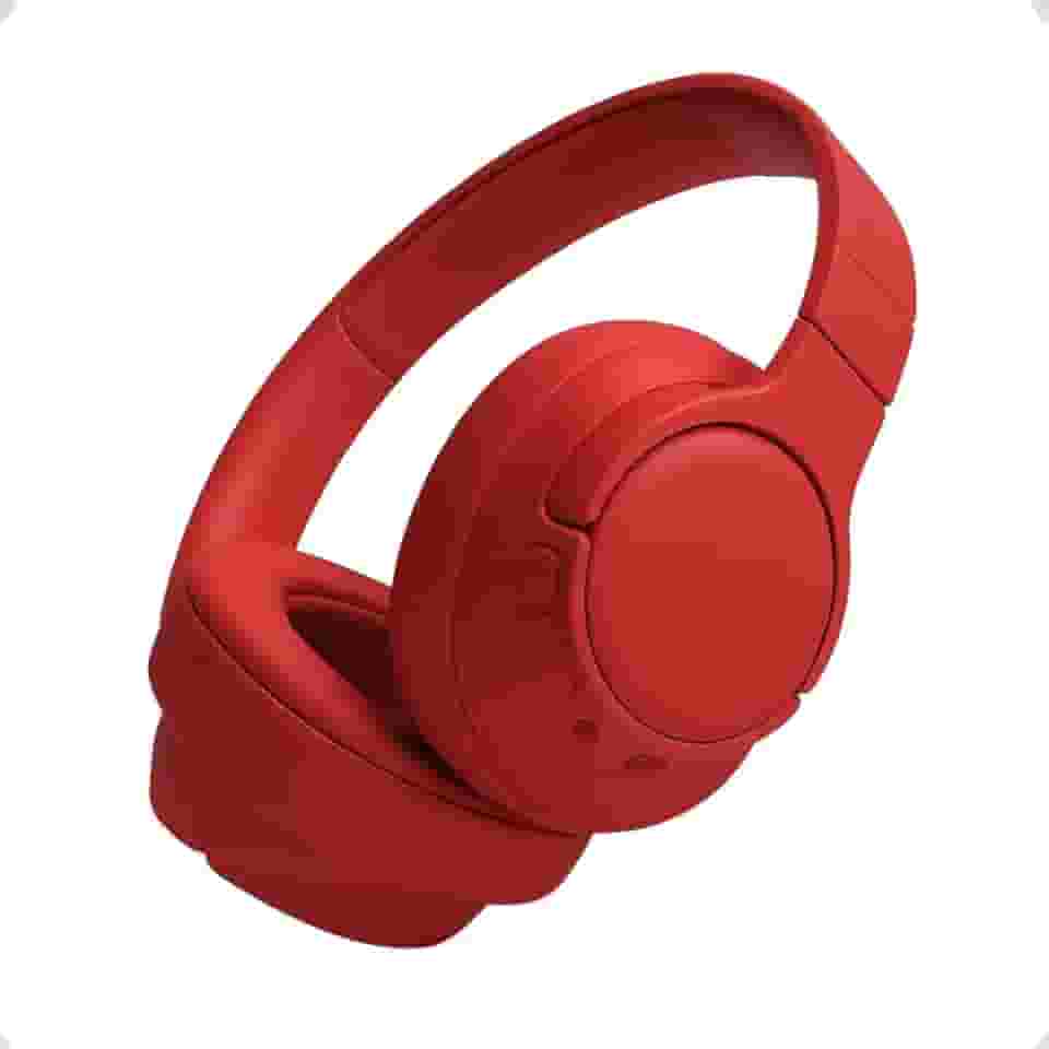 Fones de Ouvido Bluetooth 5.3 Over-Ear, Cancelamento de Ruído, Design Ergonômico, Corrida Treino Academia, Headfone, Homeoffice, Fone Confortavel. (Vermelho)