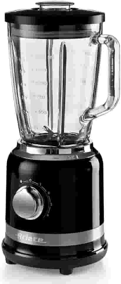Ariete 585, Liquidificador Linha Moderna, Copo de Vidro 1.5 L, 4 Lâminas de Aço Inoxidável, 4 Velocidades + Pulso, 1000 Wats - 127V, Preto